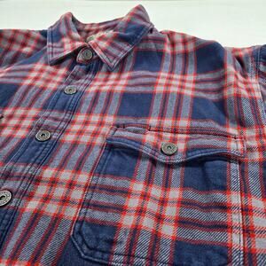 Duluth Trading Flapjack Fleece Lined Snap Plaid Flannel Men's Size 2XL Tall